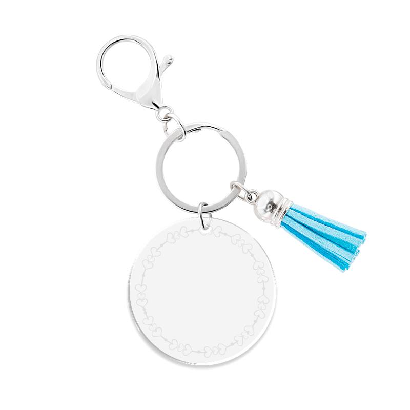 Personalised Acrylic Keyring with Tassel Cute Design - Main Image