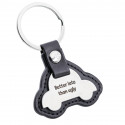 Personalised Engraved Car Keyring with Leather