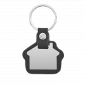 Personalised Engraved House Keyring with Leather