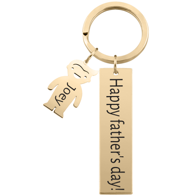 Engraved Rectangle Personalised Keyring with...