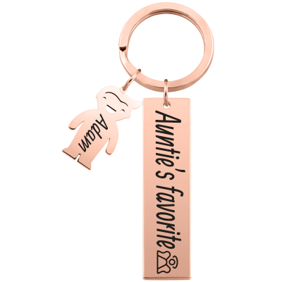 Engraved Rectangle Personalised Keyring with...