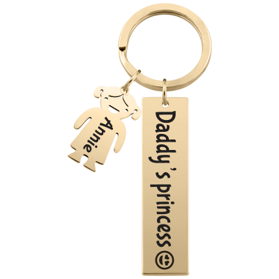 Engraved Rectangle Personalised Keyring with...