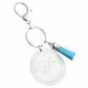 Personalised Acrylic Keyring with Tassel - Aesthetic Design