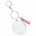 Personalised Acrylic Keyring with Tassel - Aesthetic Design