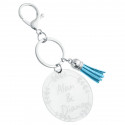 Personalised Acrylic Keyring with Tassel - Elegant Design