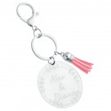 Personalised Acrylic Keyring with Tassel - Elegant Design