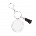 Personalised Acrylic Keyring with Tassel - Elegant Design