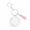 Personalised Acrylic Keyring with Tassel - Ornamental Design