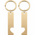 Personalised Couple Heart Engraved Keyrings