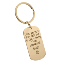 Personalised Military Tag Photo and Text Engraved Keyring