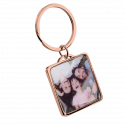 Personalised Luxury Square Keyring with Dog or Cat Photo