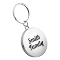 Personalise Luxury Circle Photo Locket Keyring