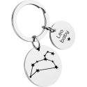 Personalised Circle Keyring with Constellation