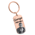 Personalised Photo Engraved Keyring - Best Dad
