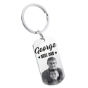 Personalised Photo Engraved Keyring - Best Dad