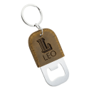 Personalised Leather Bottle Opener Keyring with Engraved Name, Gift for Him