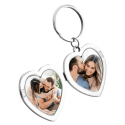 Personalised Couple's Locket Keyring with Photos plus 'In Love Since' Engraving