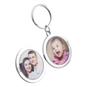 Personalised Couple's Locket Keyring with Photos plus ''Love you'' Engraving