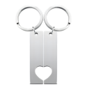 Personalised Couples' Holding Hands Heart Keyrings—Engraved Names and Dates